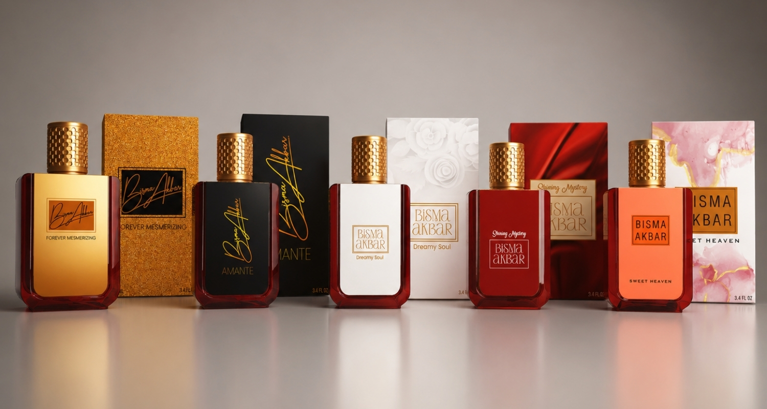 Bisma Akbar perfume packaging design by Brand Impressions