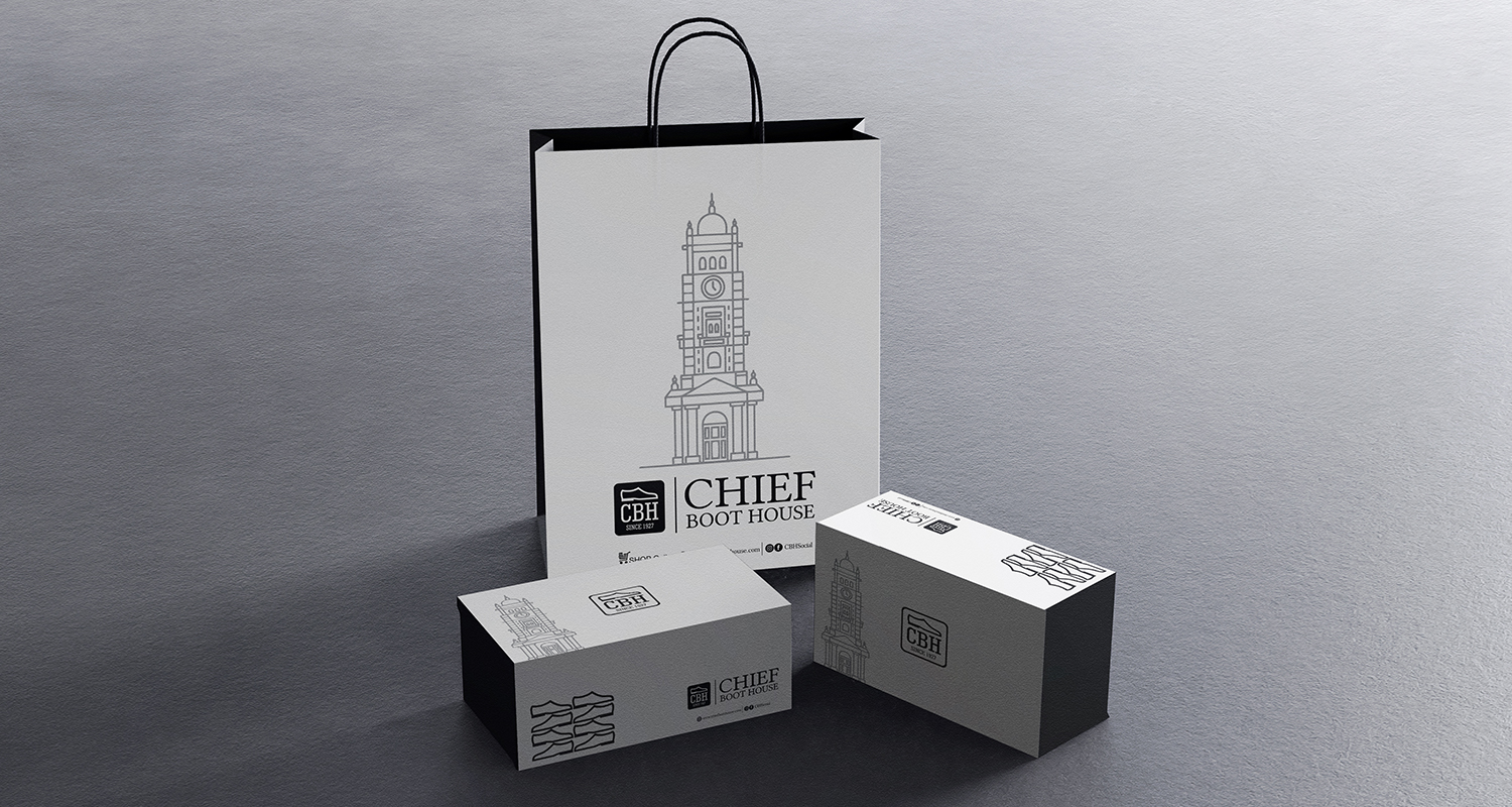 Chief Boot House stationery design by Brand Impressions