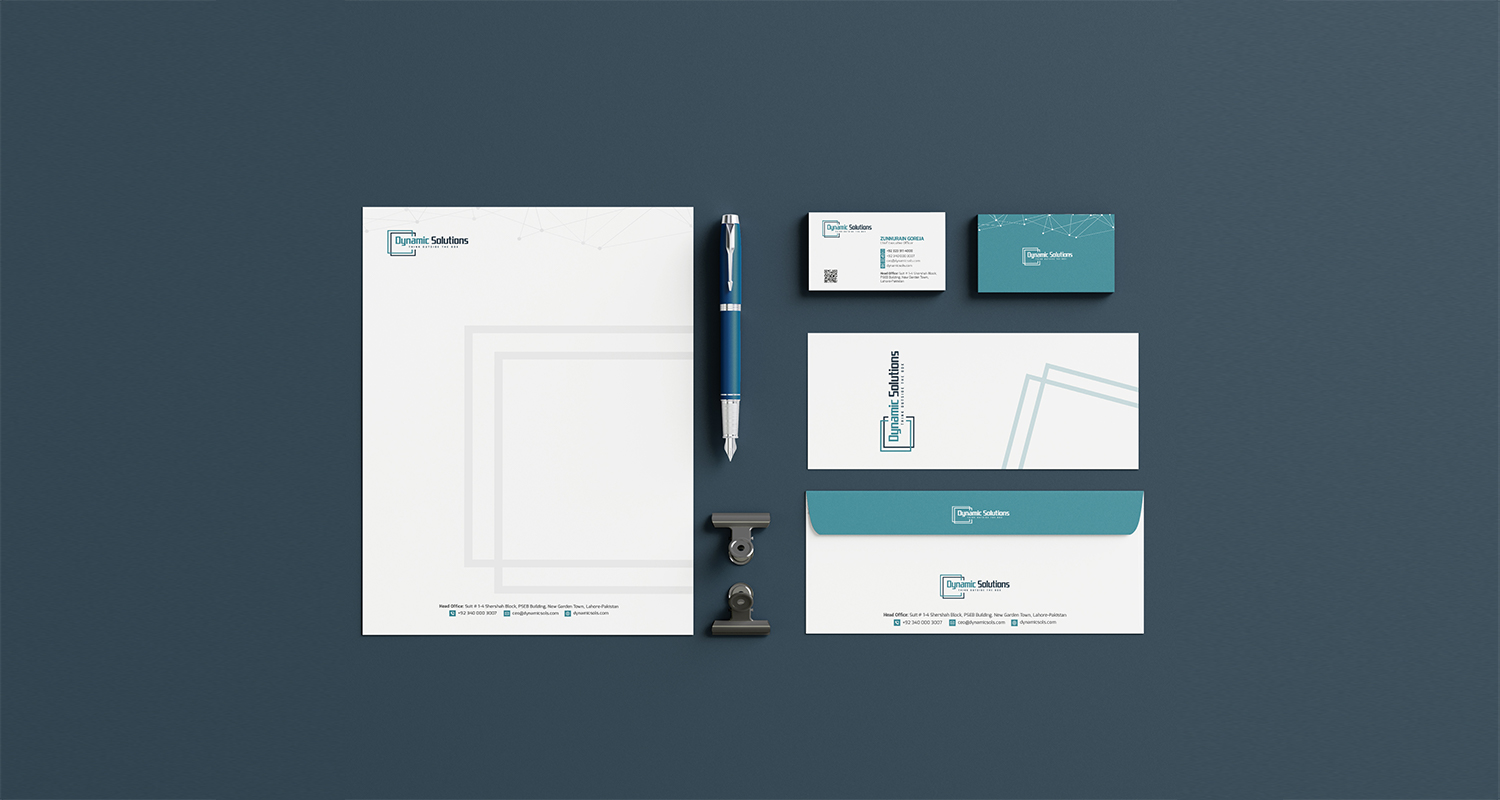 Dynamic Solutions corporate identity design by Brand Impressions