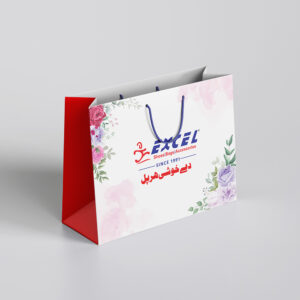 Excel Shoes brand shopping bag design by Brand Impressions