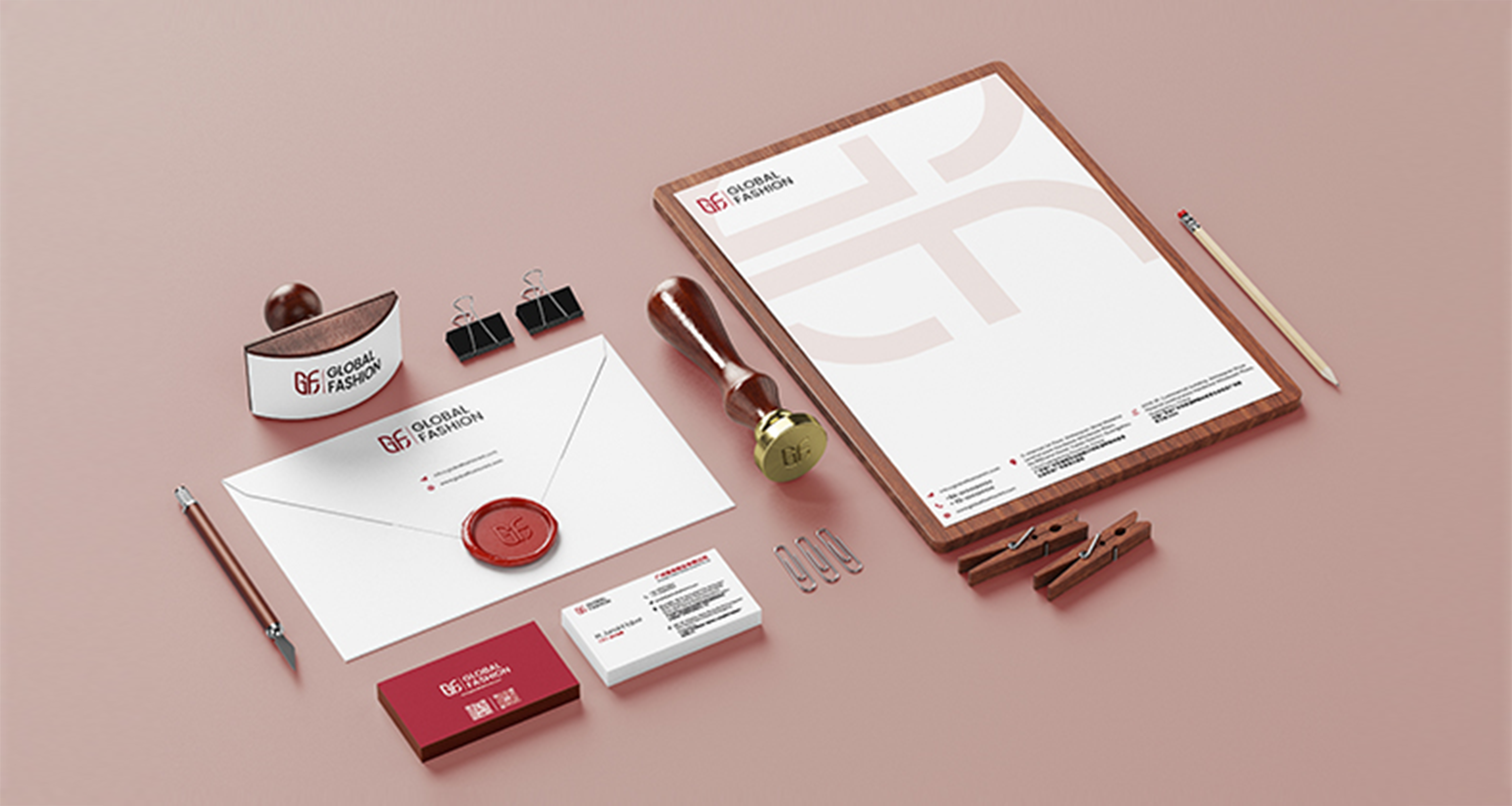 Global Fashion corporate identity design by Brand Impressions