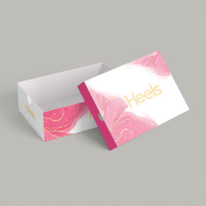 Heels bridal shoe box design by Brand Impressions