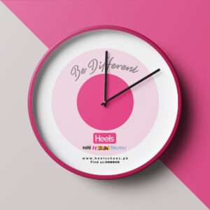 Heels wall clock design by Brand Impressions
