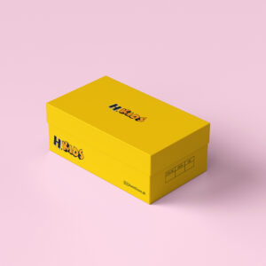 Heels Kids shoe box design by Brand Impressions