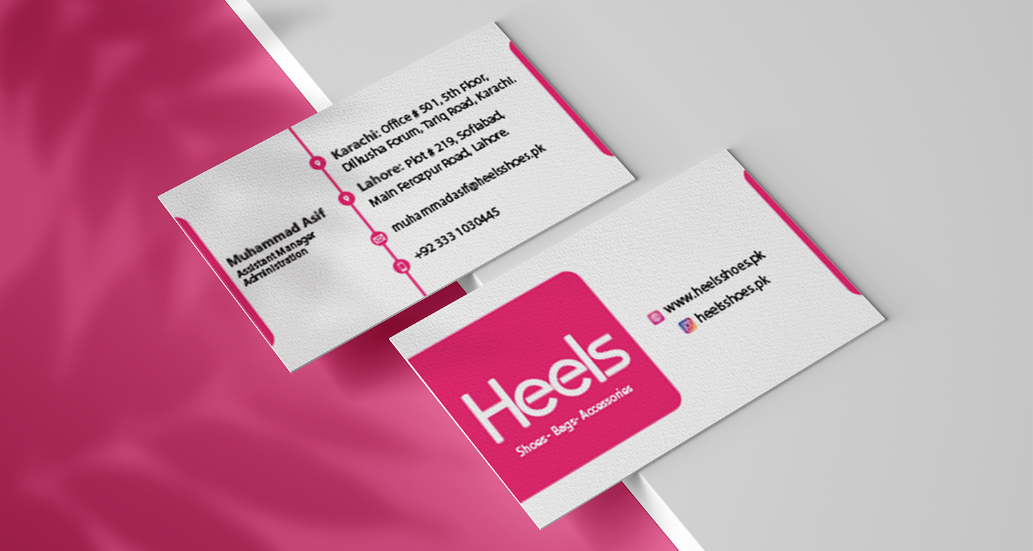 Heels stationery design by Brand Impressions