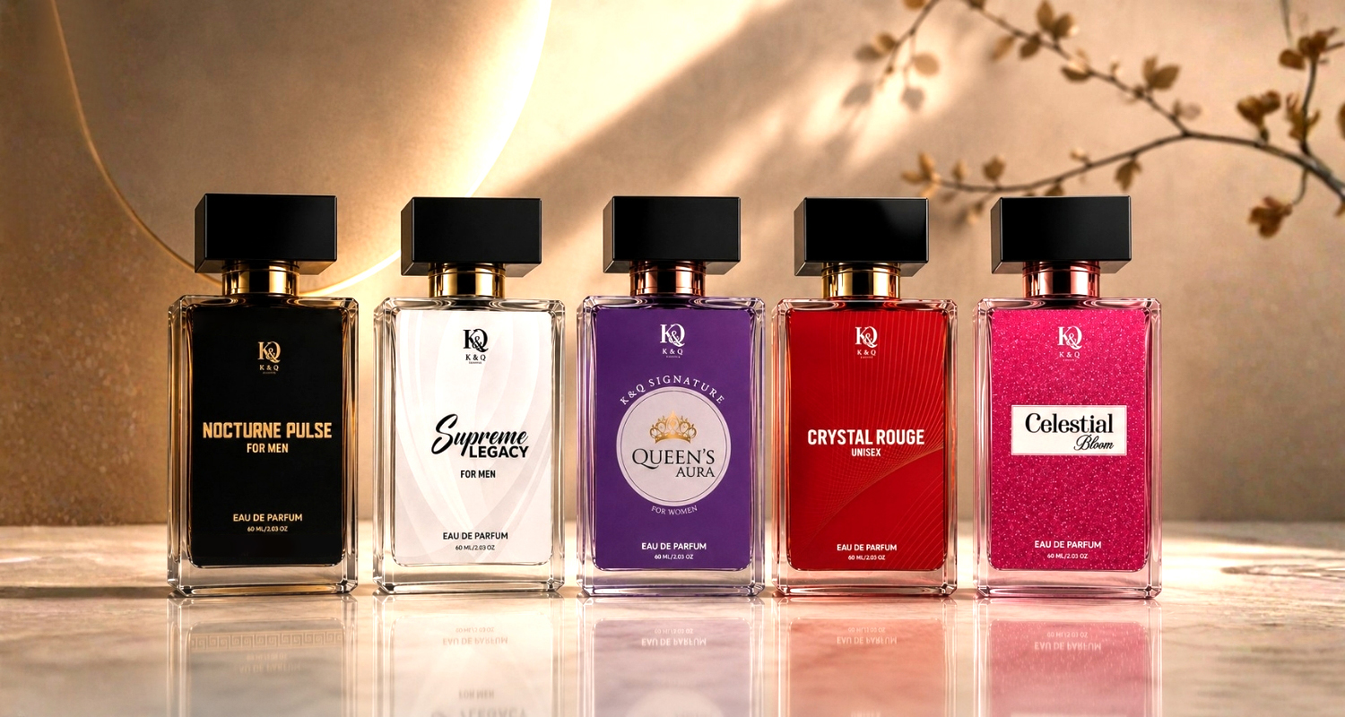 K&Q Perfume packaging design by Brand Impressions
