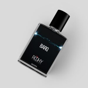 Roohy Fragrances Barq label design by Brand Impressions