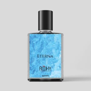 Roohy Fragrances Eterna label design by Brand Impressions