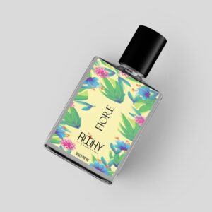 Roohy Fragrances Fiore label design by Brand Impressions