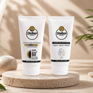 Steller Germany Cosmika face wash and sunblock packaging design by Brand Impressions