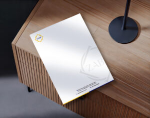 Zabe letterhead design by Brand Impressions