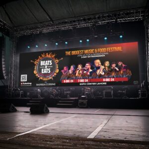 Beats & Eats event display design by Brand Impressions
