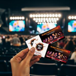 Beats & Eats event ticket design by Brand Impressions