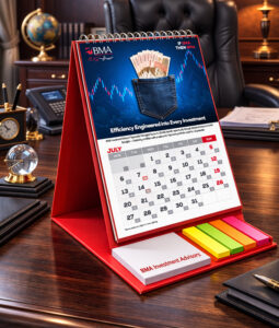BMA July calendar design by Brand Impressions
