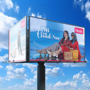 Heels shoes summer outdoor advertising campaign by Brand Impressions