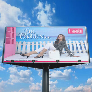 Heels shoes summer outdoor advertising campaign by Brand Impressions