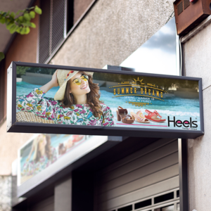 Heels Summer Dreams 2018 campaign display by Brand Impressions