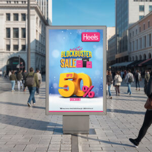 Heels Winter sale outdoor advertising by Brand Impressions