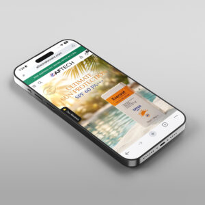 AFTech Skincare mobile website preview by Brand Impressions