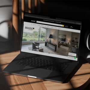 Brassco Lights and Interior home page design by Brand Impressions