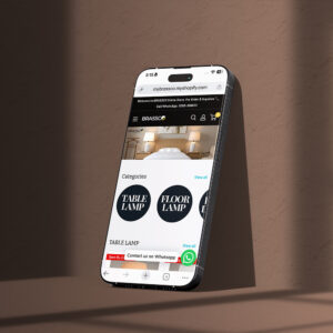 Brassco Lights and Interior mobile website preview by Brand Impressions