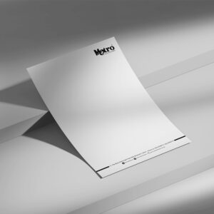 Metro Collection letterhead design by Brand Impressions