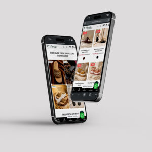 Piede Shoes website mobile preview by Brand Impressions